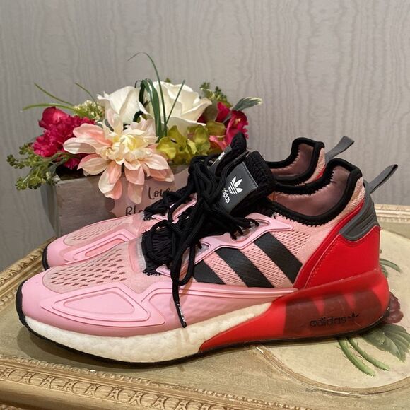 Adidas X Ninja ZX 2K Boost Pink Red Sz 10.5 - Picture 3 of 14